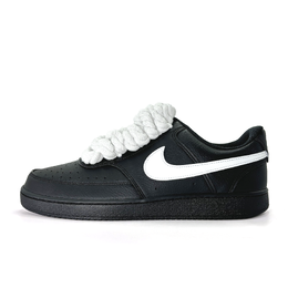 Nike Кроссовки для скейтборда Court Vision Low с противоскользящим покрытием, износостойкие, унисекс, черно-белые dh2987-002（team275-黑白格） | black white