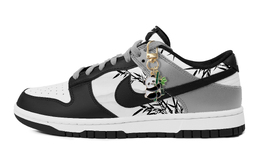 Nike Кроссовки для скейтбординга Dunk Panda Bamboo Shadow с противоскользящим покрытием, износостойкие, унисекс, черные dd1391-100(team459-熊猫竹影） | black