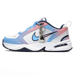 Nike Низкие кроссовки Air Monarch 4 с защитой от скольжения, износостойкие, унисекс, синие, розовые 415445-102（team452-炫彩幻想） | blue pink