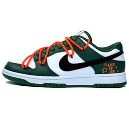 Nike Кроссовки для скейтбординга Dunk с противоскользящим покрытием, износостойкие, унисекс, белые, зеленые, оранжевые dd1391-101(team567-顺其自然黑勾) | black green orange