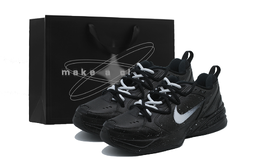 Nike Низкие кроссовки Air Monarch 4 с защитой от скольжения, износостойкие, массивные, унисекс, черно-белые 415445-001(team140-白昼流星解s-box) | black white