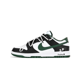 Nike Кроссовки для скейтбординга Dunk с низким верхом, износостойкие, унисекс, черно-зеленые dv0833-111(team210-绿茵小熊猫) | black green