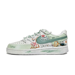 Nike Court Vision 1 износостойкие, легкие и дышащие низкие кроссовки для скейтбординга унисекс, зеленый cd5463-101(team61-淘气小美） | verdant green