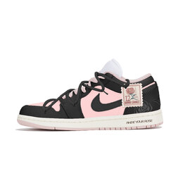 Jordan Баскетбольные кроссовки Air 1 Vintage, женские, низкие, розовые dc0774-162(team210-暴走甜心) | black pink