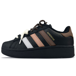 Adidas Кроссовки для скейтбординга SUPERSTAR XLG с противоскользящим износостойким верхом, унисекс, черно-коричневые ig9777(team40-摩卡星冰乐) | black brown