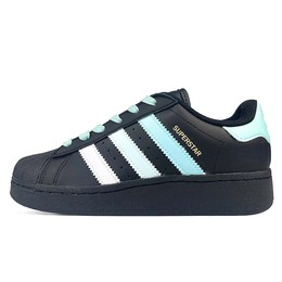 Adidas Кроссовки для скейтбординга SUPERSTAR XLG с противоскользящим износостойким верхом, унисекс, черные ig9777（team478-翠泓蓝漪） | black