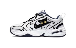 Nike Air Monarch 4. Нескользящие и износостойкие низкие кроссовки, увеличивающие рост, унисекс, черно-желтые 415445-102（team640-酷猫抓痕） | black yellow