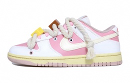 Nike Кроссовки для скейтбординга Dunk Anti-Slip, износостойкие, женские, белые, розовые dd1503-601（team610-草莓面包） | white pink