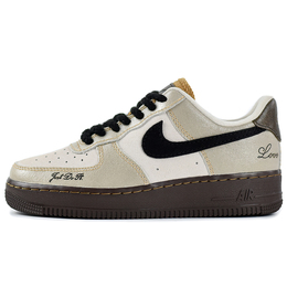 Nike Кроссовки для скейтбординга Air Force 1 с противоскользящим износостойким верхом, унисекс, коричневые, черные hq3458-142(team96-男女款bj) | brown black