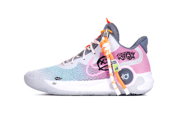 Nike Баскетбольные кроссовки KD Trey 5 IX с мягкой износостойкой дышащей подошвой средней высоты, унисекс, розово-синие cw3402-011(team408-炫彩风暴) | pink blue