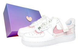 Nike Кроссовки для скейтбординга Air Force 1 Low Top женские, розовые, белые dd8959-100(team74-玫瑰花语sbox) | pink white