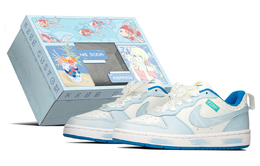 Nike GS Court Borough Устойчивые к ударам, Быстросохнущие, Износостойкие Низкие Кроссовки для Скейтбординга Бежево-Голубые dv5456-005(teama-海上芭蕾s-box) | beige blue