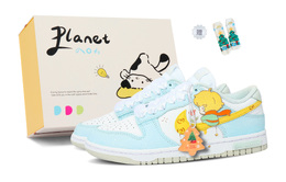 Nike Кроссовки для скейтбординга Dunk, женские, низкие, синие/белые/желтые dd1503-103(team379-浪漫宇宙sbox) | blue white yellow