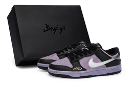 Nike Кроссовки для скейтбординга Dunk унисекс с низким верхом, черные dd1391-100(team80-男女款黑神话s-box) | purple black