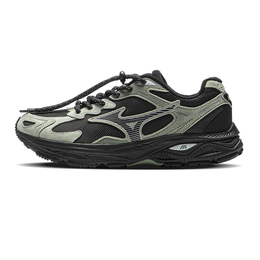 Mizuno Кроссовки Racer S 2.0 унисекс с низким верхом, цвет: черный/зеленый d1gh243502 | loch ness green