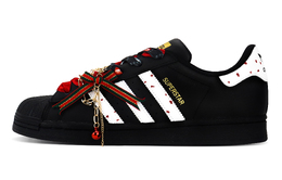 Adidas SUPERSTAR Противоскользящие и износостойкие легкие низкие кроссовки для скейтбординга унисекс черно-белые eg4959(team119-圣诞来信) | black white