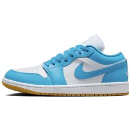 Jordan Кроссовки 1 Low White Gum Light Brown Dark Powder Blue Women's dc0774-104 | blue white