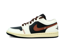 Jordan Баскетбольные кроссовки Air 1 Vintage, женские, низкие, черно-красные dc0774-001(team626-红锈) | dark red