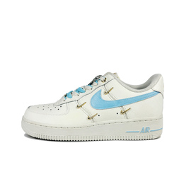 Nike Кроссовки для скейтбординга Air Force 1 Candy Sky с противоскользящим покрытием, износостойкие, женские, белые, синие fv3654-111(team619-糖果天空) | white blue