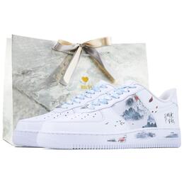 Nike Air Force 1 Rain SDS Противоскользящие Кроссовки Лоу-Топ Унисекс Белый cw2288-111（team168-烟雨) | white