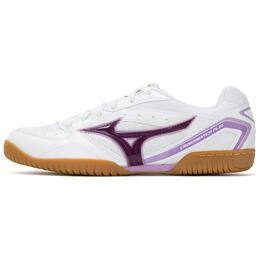 Mizuno Кроссовки Crossmatch Plio RX 4 с амортизацией, износостойкие, дышащие, низкие, унисекс, белые, фиолетовые 81ga183042 | white purple