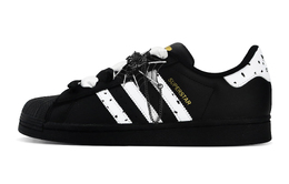 Adidas SUPERSTAR Противоскользящие и износостойкие легкие низкие кроссовки для скейтбординга унисекс черно-белые eg4959(team119-黑桃代码) | black white