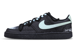 Nike Кроссовки Court Vision Low с противоскользящим, износостойким и сбалансированным верхом для скейтборда, унисекс, черные dh2987-002(team51-碧幽水) | black