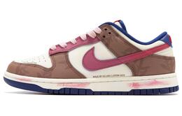 Nike Кроссовки для скейтбординга Dunk Anti-Slip, износостойкие, низкие, унисекс, розовые, Zongzi fq6849-141(teamfour-男女枯木逢春) | pink brown