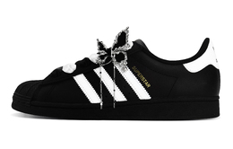 Adidas SUPERSTAR Противоскользящие и износостойкие легкие низкие кроссовки для скейтбординга унисекс черно-белые eg4959(team119-蝴蝶记忆) | black white