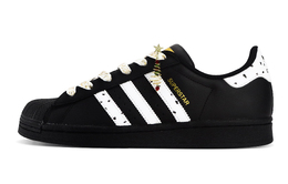 Adidas SUPERSTAR Противоскользящие и износостойкие легкие низкие кроссовки для скейтбординга унисекс черные eg4959(team119-圣诞恋曲) | black