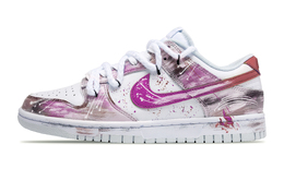 Nike Кроссовки для скейтбординга Dunk с противоскользящим износостойким верхом, унисекс, фиолетово-белые hf0730-160（team215-虚拟蔷薇） | purple white