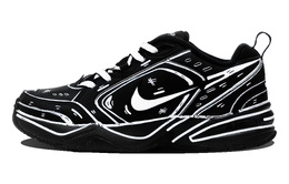 Nike Кроссовки Air Monarch 4 с износостойкой подошвой, массивные, унисекс, черные, белые 415445-001(team14-黑白二次元) | black