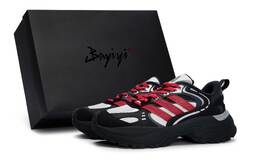 Adidas Низкие кроссовки SHADOW FEVER с противоскользящим износостойким верхом, унисекс, черно-красные jr0040(team80-男女同款冰夜流光红s-box) | black red