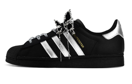 Adidas SUPERSTAR Противоскользящие и износостойкие легкие низкие кроссовки для скейтбординга унисекс, черные, серебристые eg4959(team119-银色传说) | black silver