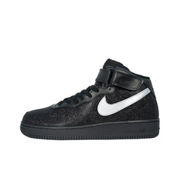 Nike Кроссовки Air Force 1 Breathable, увеличивающие рост, для скейтбординга, унисекс, черные, серебристые cw2289-001(team133-银满天星男mid) | black silver