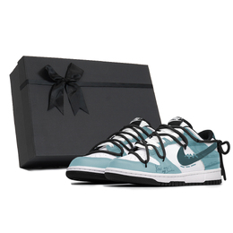 Nike Кроссовки для скейтбординга Dunk Retro Lemon Graffiti Collection Lime Box, износостойкие, нескользящие, с низким верхом, унисекс, синие dd1391-100 (team399-青柠sbox) | blue