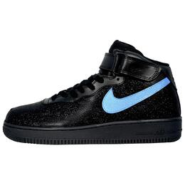 Nike Air Force 1 Дышащие противоскользящие и износостойкие мид-топ скейтборд кроссовки Unisex Black cw2289-001(team133-蓝满天星男mid) | black