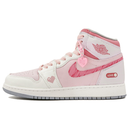Jordan Баскетбольные кроссовки Air 1 Retro High OG с высоким берцем, винтажные, розовые, белые 575441-037(team4-女款粉红心情) | pink