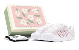 Adidas Низкие кроссовки для скейтбординга Superstar Heart унисекс, белые, розовые eg4958(teams-粉白爱心hearts-box) | pink