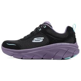 Низкие повседневные кроссовки для бега женские черно-фиолетовые Skechers 150108-bkmt | black purple