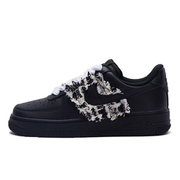 Nike Кроссовки для скейтбординга Air Force 1 с низким верхом, противоскользящие, женские, черные dd8959-001(team15-鎏金星河) | black