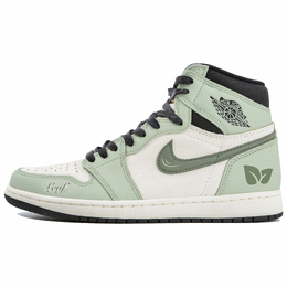 Jordan Баскетбольные кроссовки Air 1 High-Top Vintage Unisex White Green 555088-702(team4-男女款清风绿意) | light green