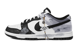Nike Кроссовки для скейтбординга Dunk с противоскользящим износостойким верхом, унисекс, черные, белые, серые dd1391-100(team459-祥墨云踪) | black white gray