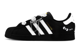 Adidas SUPERSTAR Противоскользящие и износостойкие легкие низкие кроссовки для скейтбординга унисекс черные eg4959(team119-哥特记忆) | black