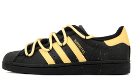 Adidas SUPERSTAR Противоскользящие и износостойкие легкие низкие кроссовки для скейтбординга унисекс черные eg4959(team18-金晨微光） | black gold
