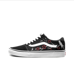 Vans Износостойкие и легкие низкие кроссовки для скейтбординга Ward унисекс черно-красные vn0a36emc4r（team613-喜上眉梢男款） | black