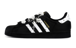 Adidas SUPERSTAR Противоскользящие и износостойкие легкие низкие кроссовки для скейтбординга унисекс черно-белые eg4959(team119-夜幕之恋) | black white