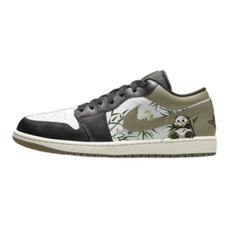 Jordan Баскетбольные кроссовки Air 1 Vintage, унисекс, низкие, белые/зеленые 553558-092(team10-乐竹熊猫) | green