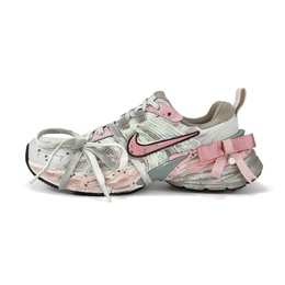 Nike Кроссовки V2K Run с низким верхом, противоскользящие, износостойкие, женские, молочно-белые, серо-розовые fd0736-103(team405-脏脏奶莓1) | milk white gray pink