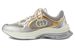 Gucci Женские кроссовки для бега «Silver Gold Metallic» 746939 aac67 8143 | silver